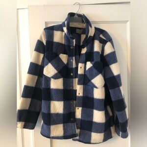 Like New Checkered Fleece Shacket